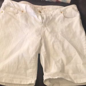 Michael Kors white denim Bermuda size 10